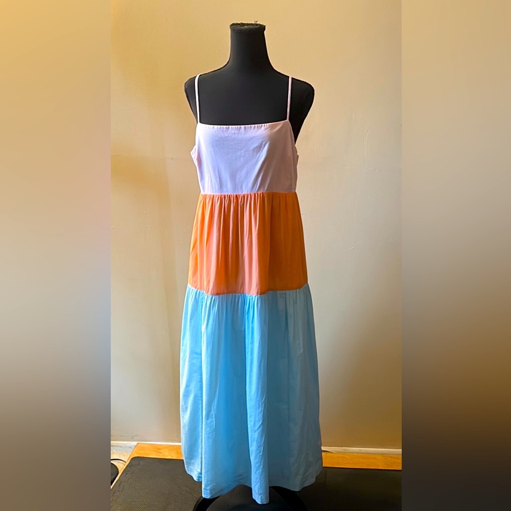 Like New: j. Crew Colorblock Midi Dress - Sz 12